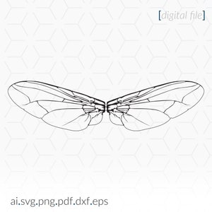 Insect Wings SVG for cutting and printing, Insect Wings  SVG Stencil, Insect Wings  Clip Art, Cricut SVG Stencil, Cricut File