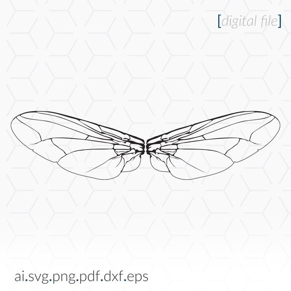 Insect Wings SVG for cutting and printing, Insect Wings  SVG Stencil, Insect Wings  Clip Art, Cricut SVG Stencil, Cricut File