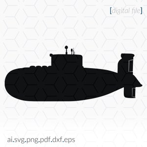 Submarine SVG File: Clip Art for Cricut & Silhouette (Digital Download)