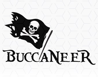 Bucanero SVG: Clipart de bandera pirata para Cricut (archivo digital)