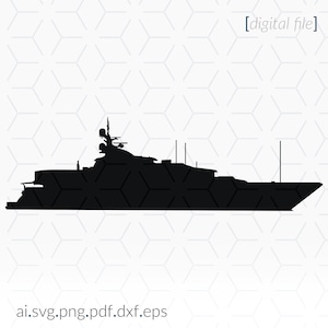 Yacht SVG file for printing and cutting, Yacht SVG, Yacht Clip Art, Cricut Silhouette SVG File