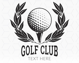 Archivo SVG de silueta del logotipo del club de golf para proyectos de corte e impresión con máquinas