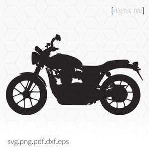 Motorbike Silhouette SVG: Cricut, Cutting Machines (Digital Download)