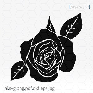 Rose SVG file for printing, Cricut and cutting machines