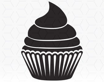 Cupcake SVG for printing and cutting projects, Cricut Stencil