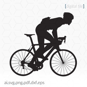 Radfahrer SVG-Datei für Cricut und Schneidemaschinen, Radfahrer SVG, Radfahren Clip Art, Cricut SVG-Datei, Radfahrer Silhouette