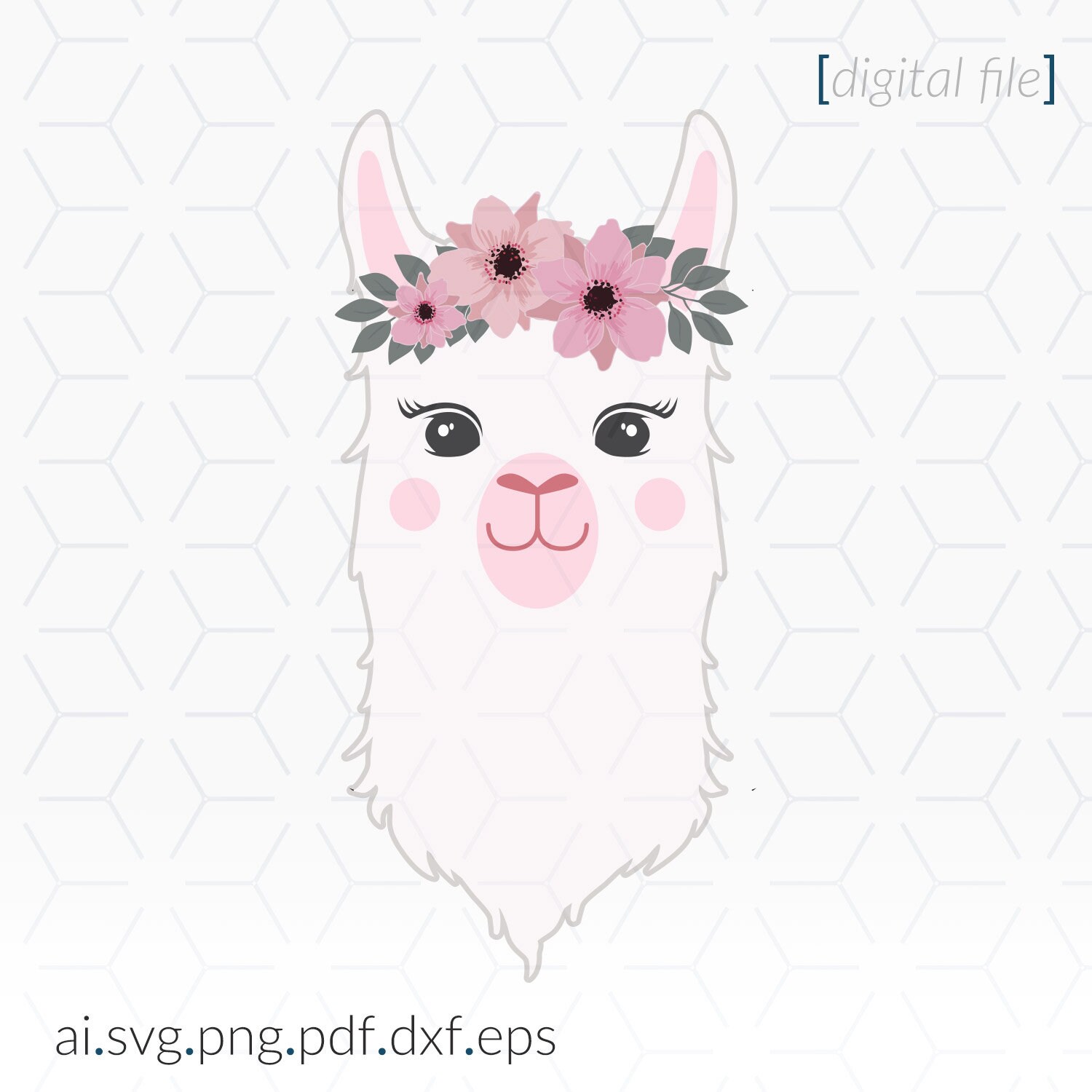 Download Llama Layered Svg For Printing And Cutting Llama Clipart Svg Etsy