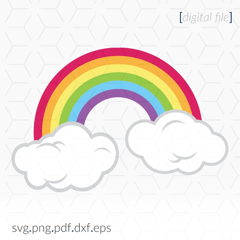 Rainbow SVG Rainbow Clipart svg file Rainbow Cricut SVG | Etsy
