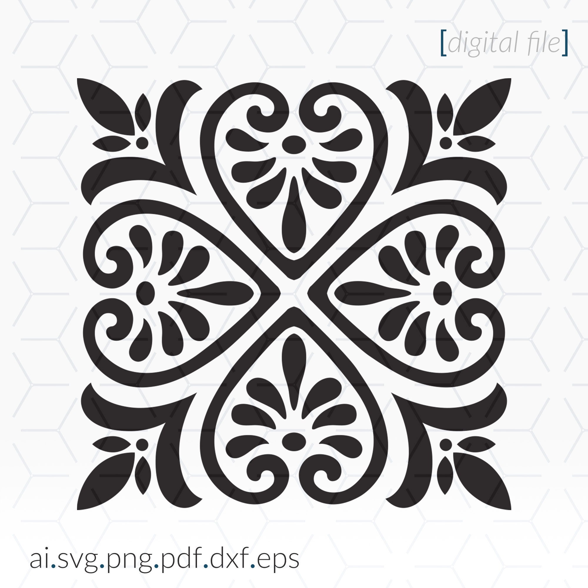 Free Flower Stencil Art Designs, Floral Vectors - FreePatternsArea