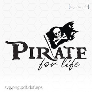 Pirata per la vita SVG, Pirati SVG, Clip Art pirata, File SVG Cricut, File Cricut,