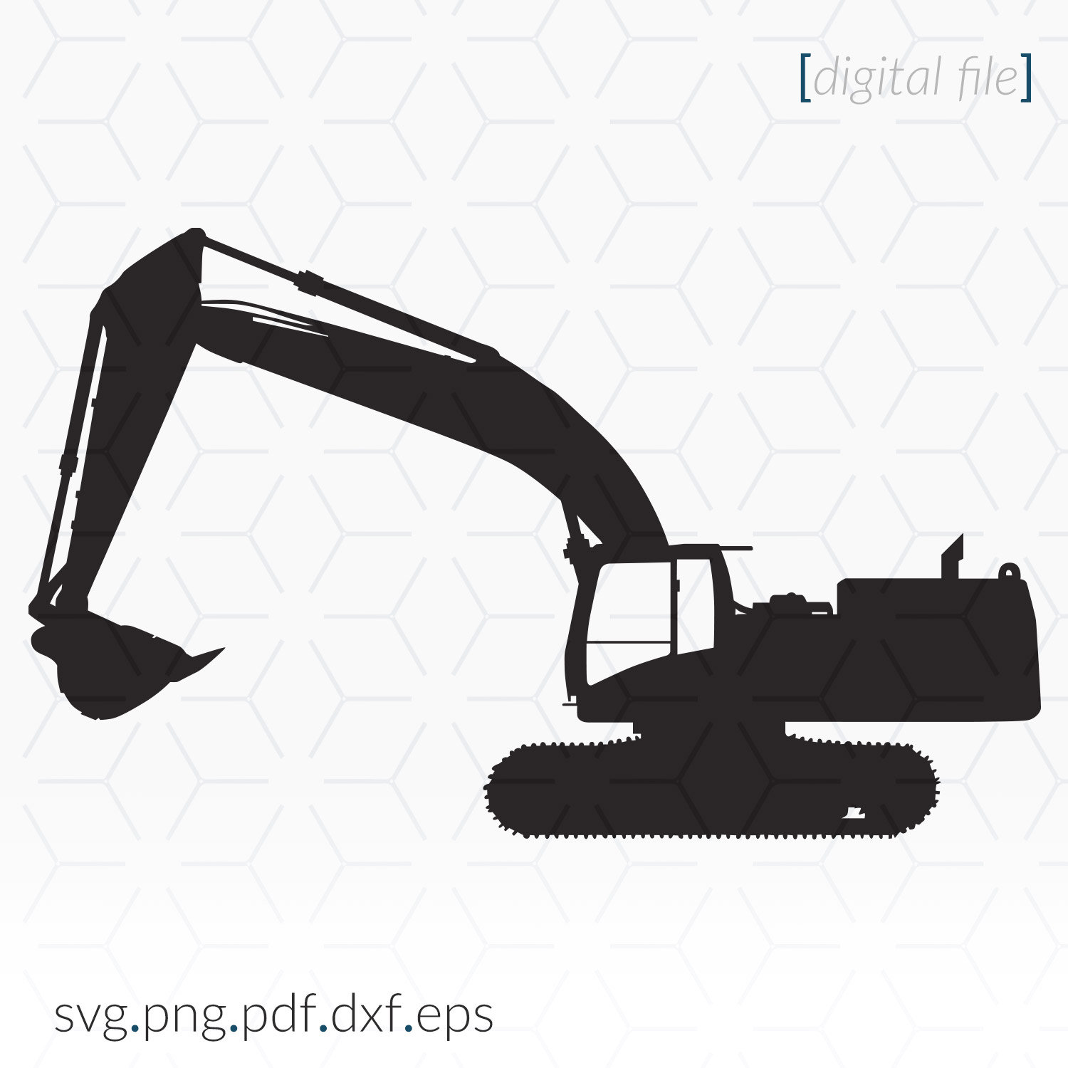Download Excavator Silhouette Svg File For Cricut And Cutting Machines Etsy