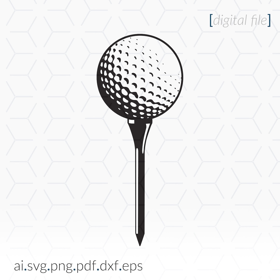 Golf Ball Silhouette SVG File for Cutting and Printing Projects ...