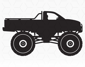 Monster Truck Silhouette SVG file for Cricut and cutting machines