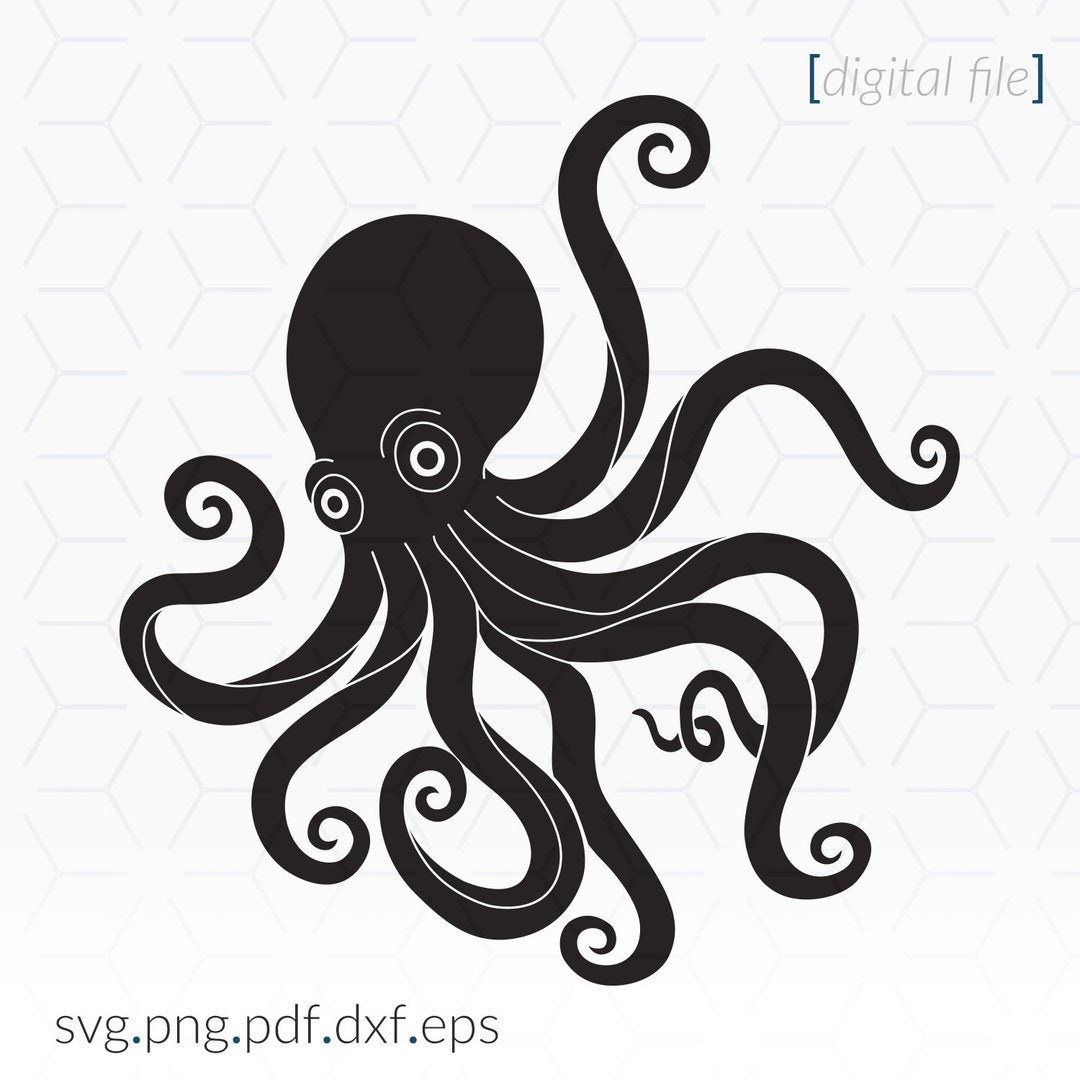Octopus silhouet SVG-bestand: Cricut, snijmachines (digitale download) -  Etsy België, image size:1080x1080
