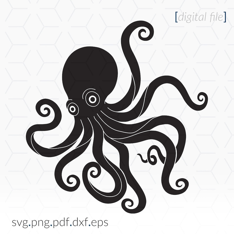 Download Octopus Silhouette SVG file for Cricut and cutting ...