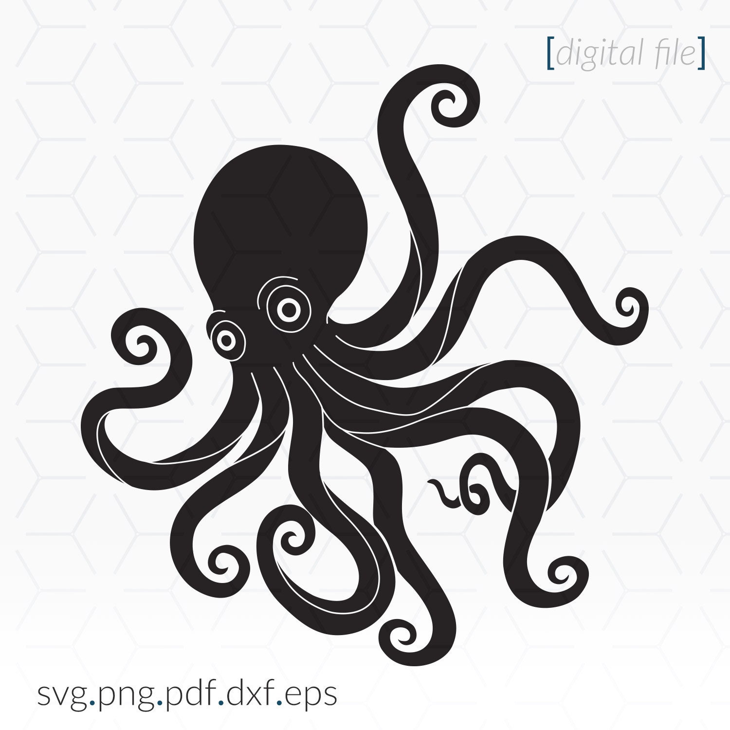 Octopus Silhouette SVG File for Cricut and Cutting Machines, Octopus SVG,  Octopus Clip Art, Cricut SVG File, Octopus Silhouette - Etsy