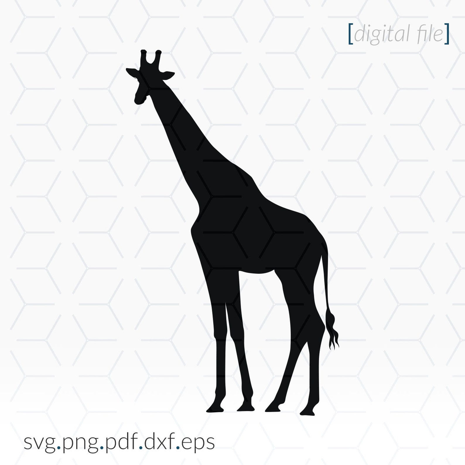 Giraffe Silhouette Svg File For Cricut Giraffe Svg Giraffe Etsy