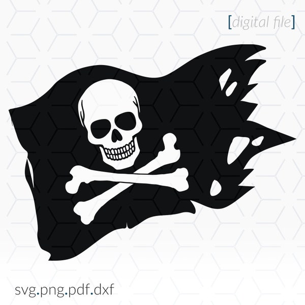 Pirate Flag SVG for craft projects and cutting machines, Pirate SVG Clipart, Cricut SVG File