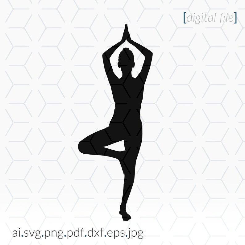 Yoga Stencil SVG for Cutting and Printing Projects Etsy