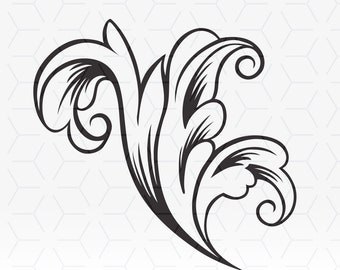 Floral SVG file for printing and cutting projects, Decor Stencil