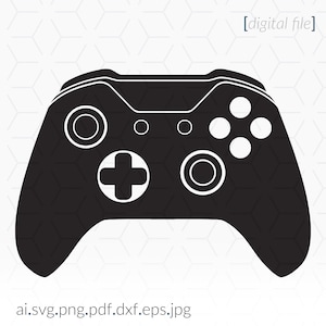 Gamingcontroller-SVG om te knippen en af te drukken, Gamecontroller-SVG-stencil, Gaming-illustraties