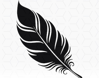 Feather SVG Cut File: Boho Tribal Design (Digital Download)
