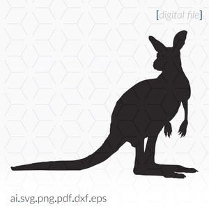 Kangaroo Stencil SVG zum Schneiden und Drucken