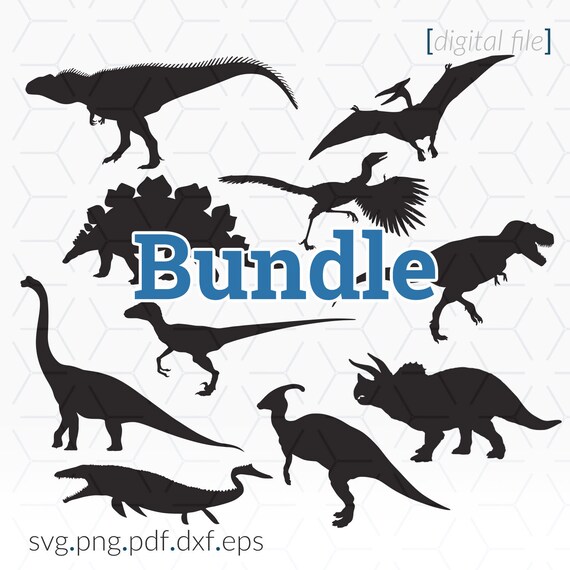 Download Dinosaur Svg Bundle For Cricut And Cutting Machines Dinosaur Etsy PSD Mockup Templates
