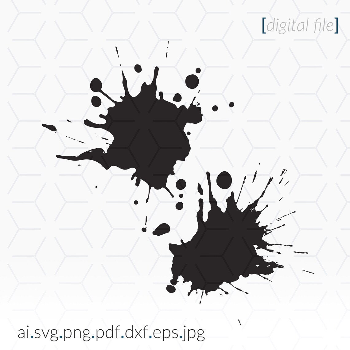 Paint Splash Stencil SVG for Cutting and Printing Projects Etsy