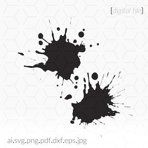 Paint Splash Stencil SVG for cutting and printing projects