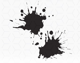 Paint Splash Stencil SVG for cutting and printing projects