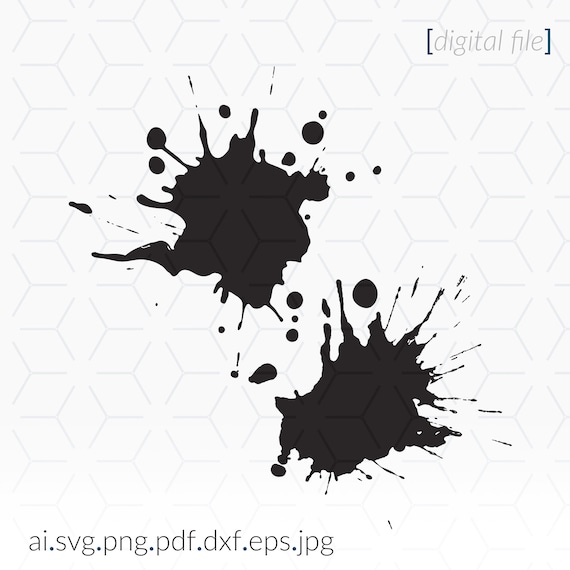 Paint Splash Stencil SVG for Cutting and Printing Projects Etsy Denmark