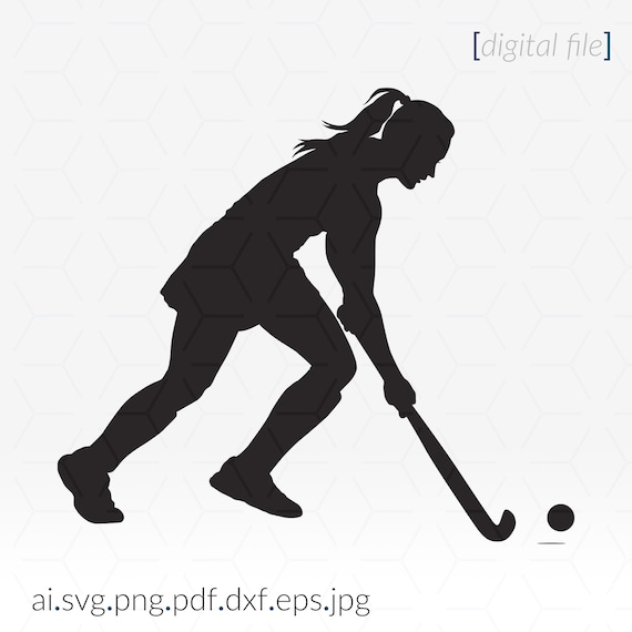 Field Hockey silhouette - Free Vector Silhouettes