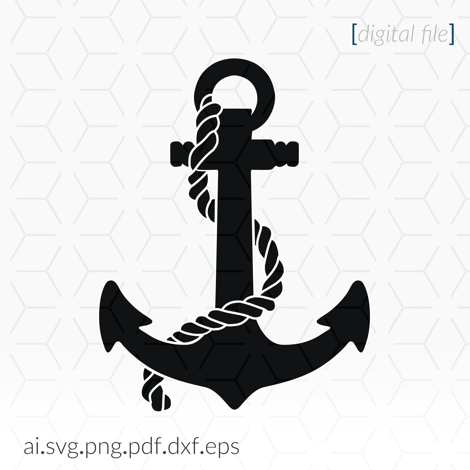 Download Anchor Svg For Printing And Cutting Anchor Svg Anchor Clip Etsy
