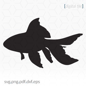 Goldfish Silhouette SVG: Cricut, Cutting Machines (Digital Download)