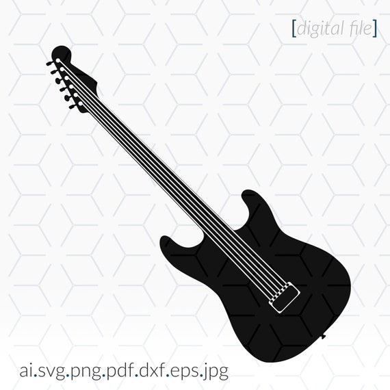 Electric Guitar SVG File for Printing and Cutting Projects Etsy Finland