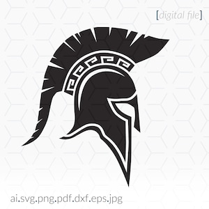 Spartan Helmet SVG for cutting and printing, Spartan SVG Stencil, Medieval Clip Art