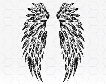 Angel Wings SVG: Printable Clip Art (Digital Download)