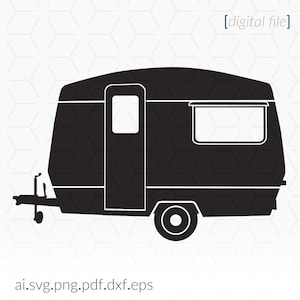 Caravan Stencil SVG for printing, scrapbooking and cutting projects