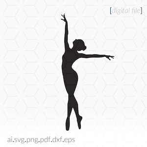 Fichier SVG Silhouette de danseuse pour machines d'impression, Cricut et de découpe