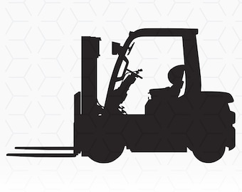 Forklift Silhouette SVG: Cricut Cut File (Digital Download)