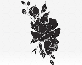 Floral Decor SVG file for printing and cutting projects, Decor Stencil