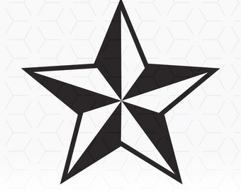 Star Silhouette SVG File: Army Star Clip Art (Digital Download)