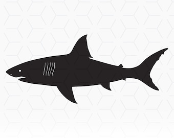 Shark Silhouette SVG: Cricut Cut File, Clip Art (Digital Download)