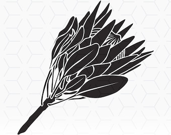 Protea Flower SVG Stencil: Cricut Cut File, Clip Art (Digital Download)