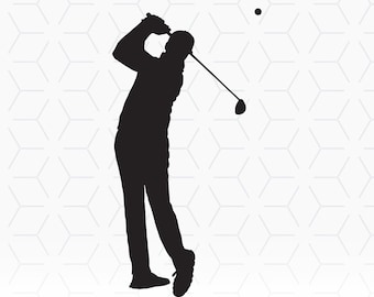 Golfer Silhouette SVG file for cutting and printing projects machines