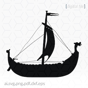 Viking Ship SVG file for printing and cutting, Viking Ship SVG, Viking Ship Clip Art, Cricut Silhouette SVG File