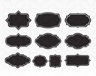 Vintage Label Set SVG: Cutting & Printing Stencil (Digital Download)