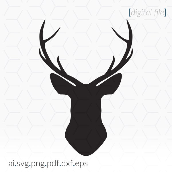Deer Antlers Stencil SVG for printing and cutting