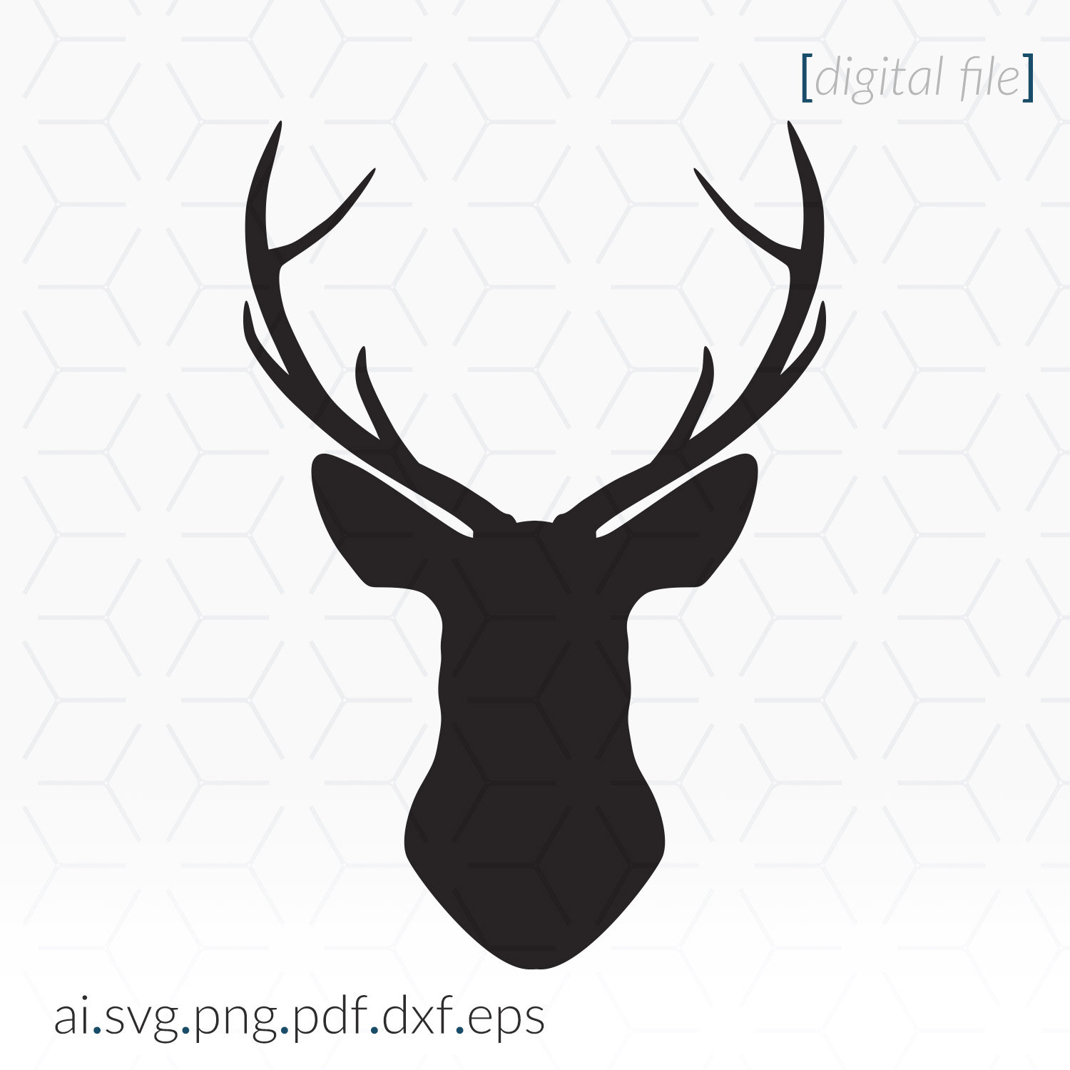 Deer Antlers Stencil SVG for Printing and Cutting - Etsy